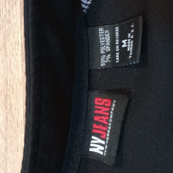 NY Jeans Track Jacket Womens Medium Athletic Pink Black Full Zip Sweatshirt - Picture 5 of 7